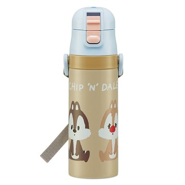 日本 SKATER - 兒童不鏽鋼直飲保溫水壺(470ml)-奇奇蒂蒂-軟萌萌