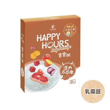 【大地之愛HAPPY HOURS】寶寶粥活力瓜瓜牛_300g/盒