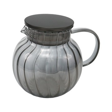 AWANA耐熱玻璃南瓜壺-1200ml-灰黑色-1組