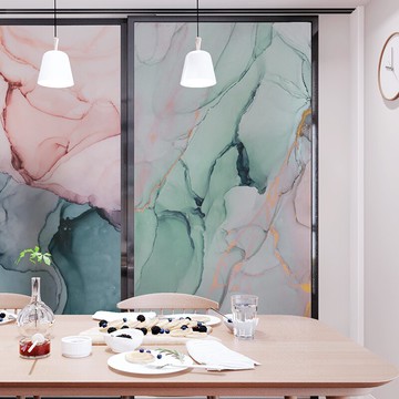 白色磨砂靜電玻璃貼膜窗花貼紙浴室廚房衛生間移門裝飾窗花可重復1入