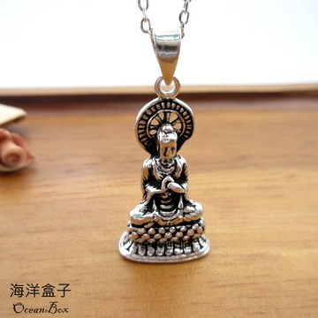 §海洋盒子§泰國製佛陀神像925純銀立體吊墜.墜子(單墜價格)附贈禮盒