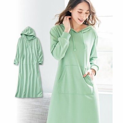 綿混ミニ裏毛マキシ丈ルームパーカーワンピース L パジャマ ルームウェア Pajamas 通販 Lineポイント最大get Lineショッピング