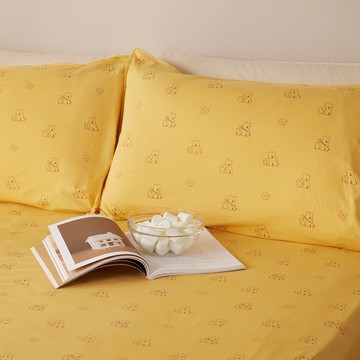 DINOTAENG | QUOKKA & BOBO 純棉印花床包-盛夏黃