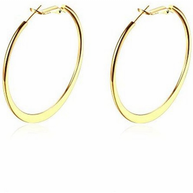 Rockyu ジュエリー ブランド レディース ゴールドピアス フープ 大きい リング ステンレス製 金属アレルギー対応 ゴールド 通販 Lineポイント最大0 5 Get Lineショッピング