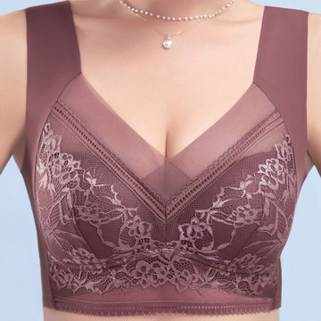 DUYI~夢詩  冰絲無痕內衣女夏天薄款美背內衣女士內衣聚攏防下垂運動文胸00