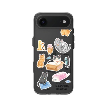 iPhone Air Clear (相機按鈕) 酷墨灰 - 大人の図鑑 - 貓咪心情編