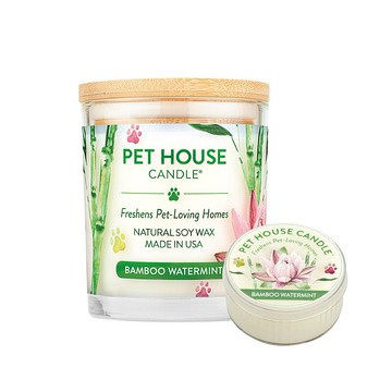 【美國PET HOUSE】室內除臭寵物香氛蠟燭-青竹薄荷