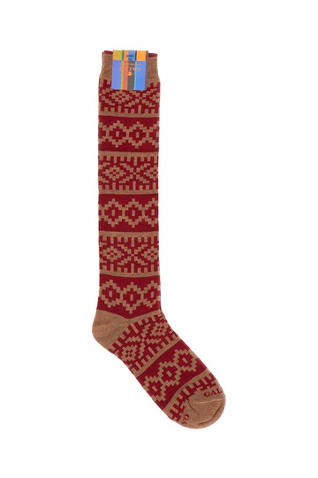 Gallo Embroidered Stretch Cotton Blend Socks