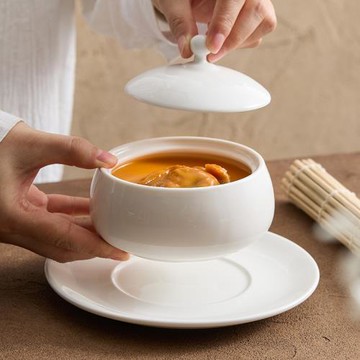 廠家燉盅小型陶瓷帶蓋佛跳墻燕窩海鮮盅酒店餐廳餐具一人湯盅