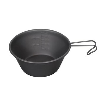 登山樂┤日本 Captain Stag 鹿牌 御霧黑矽塗層不鏽鋼提耳碗630ml #UH-0070