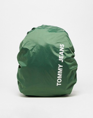 Tommy Jeans essential backpack rain cover in green