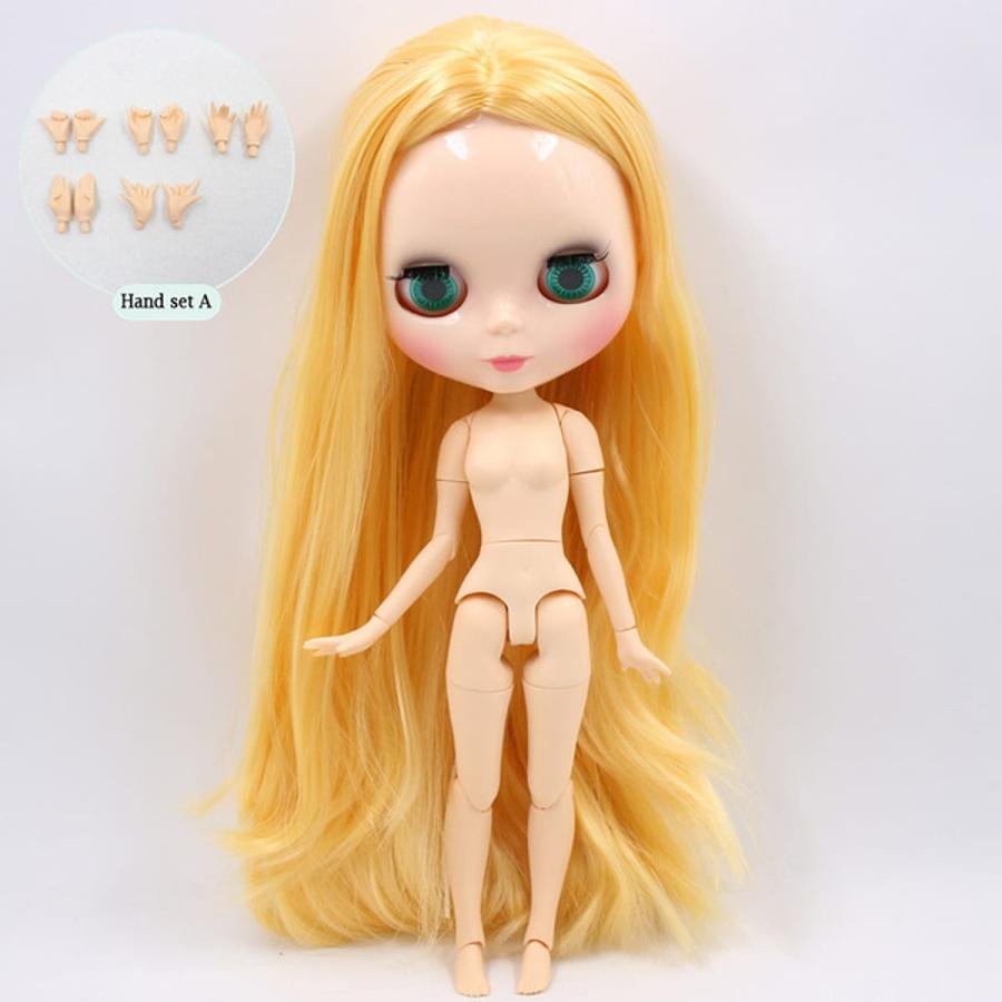 ブライス人形シリーズBL0658ブロンドの髪スキン関節体ネオ1 bjd OB24