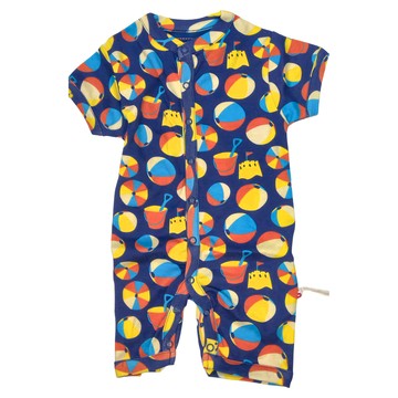 piccalilly 皮卡儷儷 有機棉嬰幼兒短版連身衣 (海灘日)  3~6個月