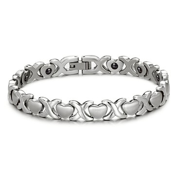 《316小舖》今天特價【N69】(優質316L醫療鋼手鍊-時尚守護妳心黑膽磁石手鍊愛心手鍊鈦鍺石手鍊防水手鍊女手鍊禮物)