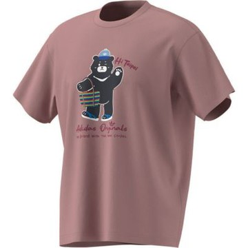 Adidas 愛迪達 Bear Ss Tee LF5892 男女 T恤 運動上衣 休閒短袖 粉棕 亞版 台北 茄芷袋