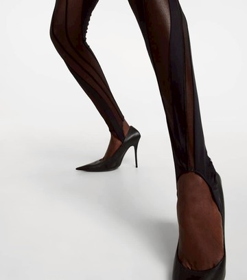Mugler Paneled stirrup leggings