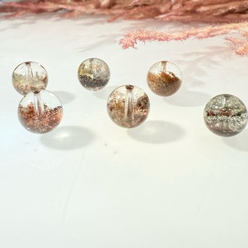 💕 𝓒. 𝓣 晶寶💕綠幽靈 紅幽靈 意象幽靈 半盆 透體 水晶 圓珠 單珠 隨形 散珠 diy 設計 有孔洞