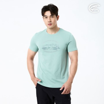 ADISI 男UPF50+防曬抑菌短袖排汗衣 AL2611069 溫莎綠 (M-2XL)｜抗UV 吸濕排汗 防臭 彈性 上衣