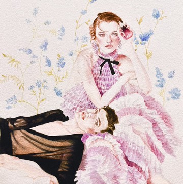 時尚插畫－訂製水彩肖像/雙人