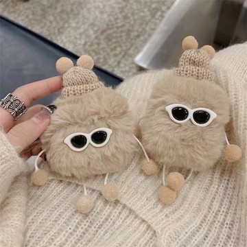 毛絨小怪獸適用airpods pro保護套卡通蘋果無線藍牙耳機2 3代軟殼