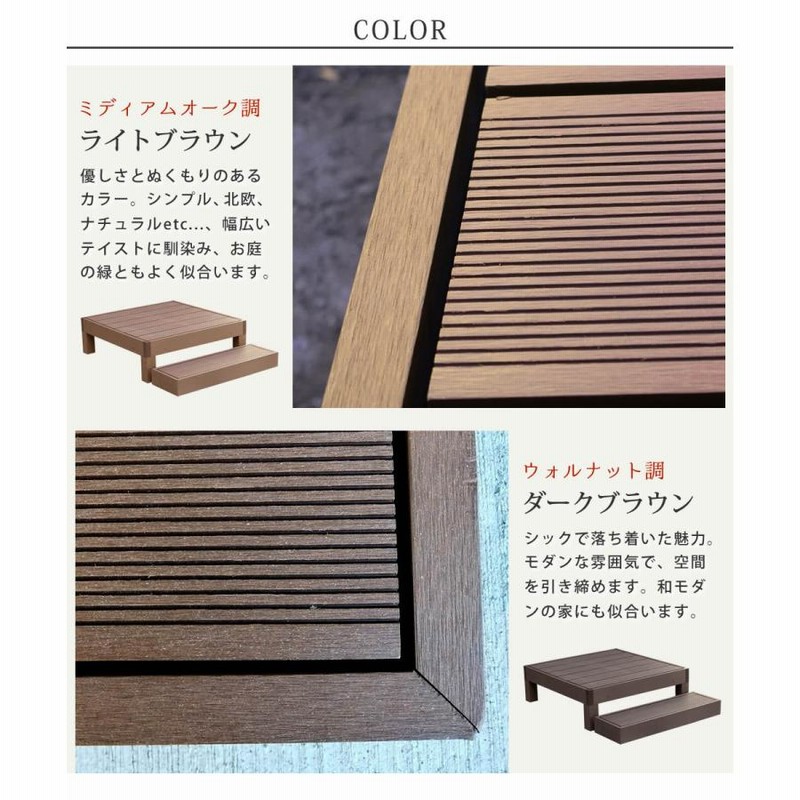 ウッドデッキ 人工木 キット おしゃれ DIY 本体6台 セット 組み合わせ