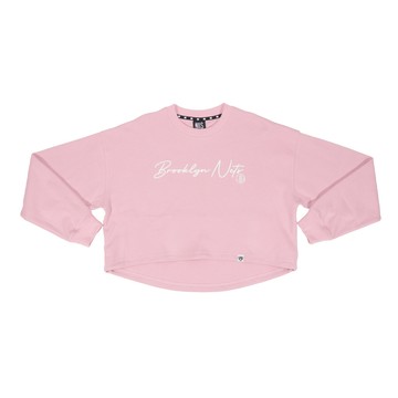 NBA 女款 隊伍字形 短版 Crop Tee 長袖上衣 籃網隊
