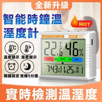 2026新款🌟智能時鐘溫濕度計 多功能溫度計 壁掛數顯時鐘 室內溫度計 桌上型時鐘 自動檢測濕度計 濕溫度計 溫度計