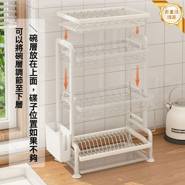 【窄身大容量】廚房瀝水架 碗碟架 置物架 收納架 水槽架 臺式家用 不鏽鋼材質 雙層分區 碗筷盤碟收納 節省空間