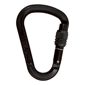 SKYLOTEC 有鎖鉤環 pass O -SCOR 手轉鎖 鋁合金 22kN斷裂負載  112 x 78mm  黑色  1個