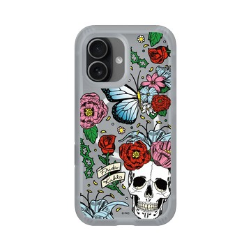 iPhone 17 AirX 流變灰 - Frida Kahlo - 花骨骷顱頭
