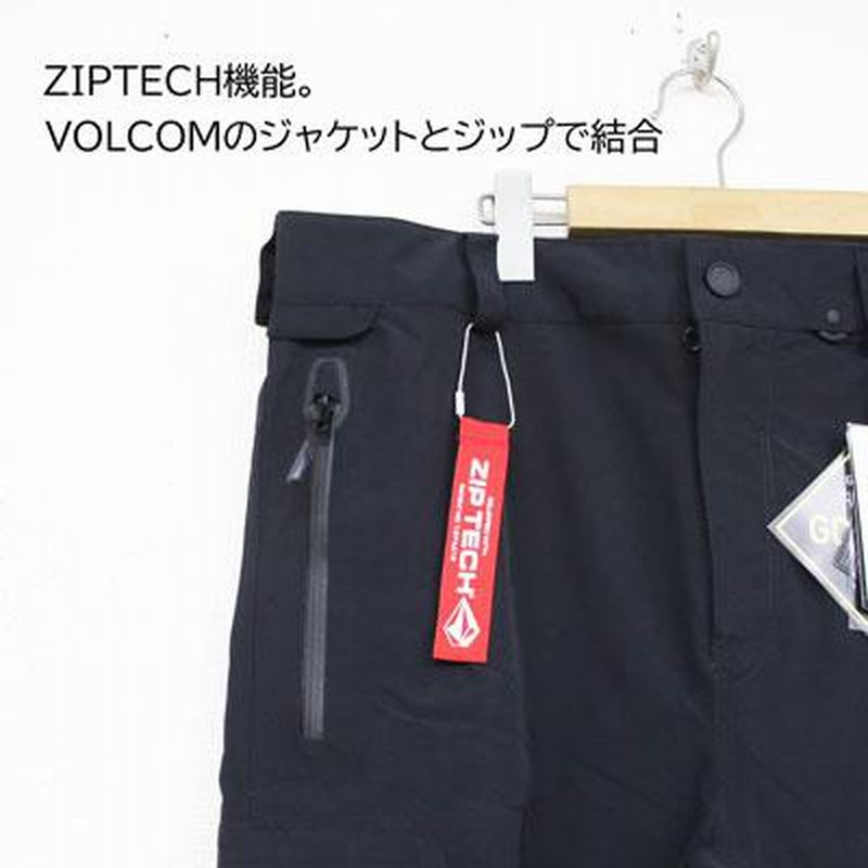 ボルコム ゴアテックス スノーボード ウェア パンツ【M】黒 zip-tech