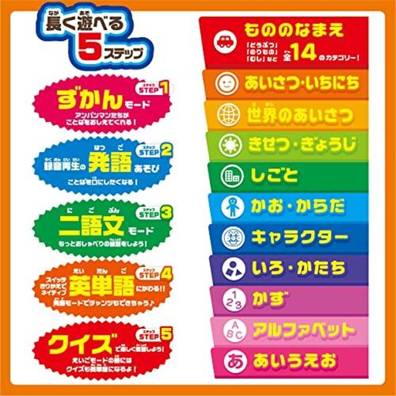 アンパンマン にほんご えいご 二語文も！あそぼう！しゃべろう