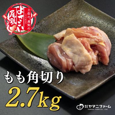 ふるさと納税 大月町 よさこい尾鶏 もも肉角切り(300g)×9パック