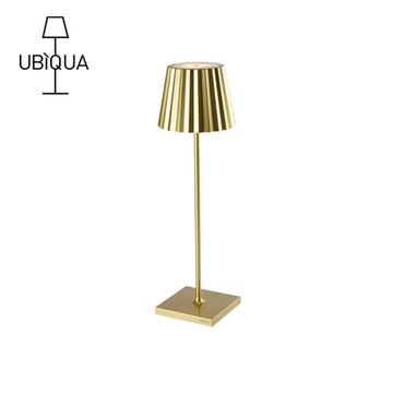 義大利UBIQUA Plisse 百褶奢華風USB充電式檯燈(大款)-多色可選