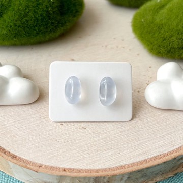 石光-天然礦石耳環-藍玉髓02