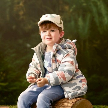 小英熊連帽鋪棉外套 (撥水功能)