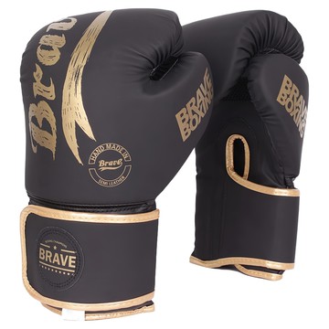 BRAVE 力量訓練拳擊手套 340g  M  1雙  黑色/金色