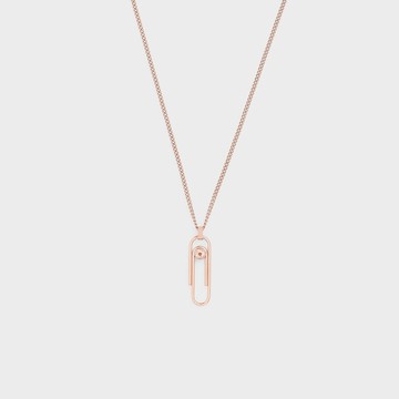 雙層金屬水晶項鍊