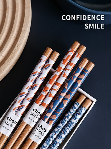 日式小清新筷子創意高檔家用防滑一人一筷新款創意高顏值筷子套裝