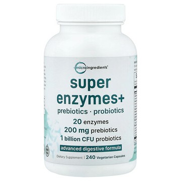 Micro Ingredients, Super Enzymes+, 240 Vegetarian Capsules