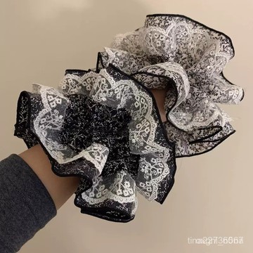 現貨 當天發貨 隔日到貨  大號褶皺大腸圈 大號女頭飾 高級感盤髮 髮圈大腸髮圈 髮束 時尚造型 ZPPQ即將登場
