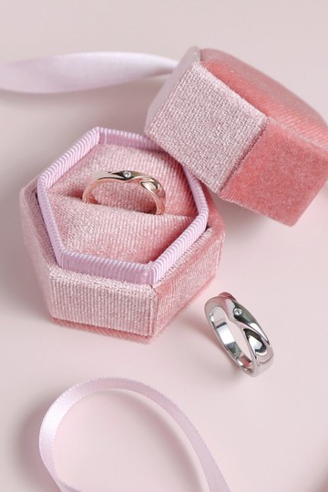 【客製化禮物】繾綣。圓潤扭轉白鋼戒指 情侶對戒