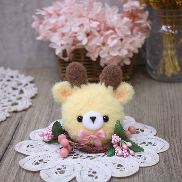 毛毛吊飾－長頸鹿。鑰匙圈