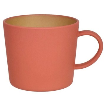 日本製木紋抗菌馬克杯 400ml  紅色  1個