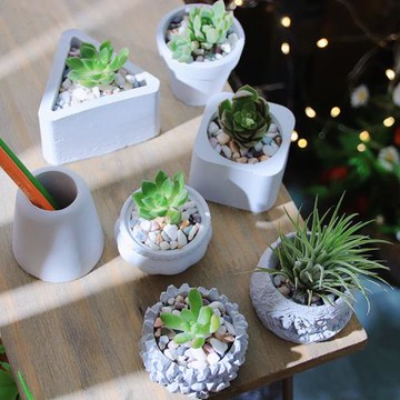 晶石溶洞造型多肉花盆液態硅膠模具香薰蠟燭石膏滴膠水泥混凝土