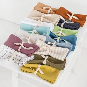 人氣熱賣純亞麻餐巾歐式外賣口杯布高檔歐式餐巾布隔熱墊直銷推薦