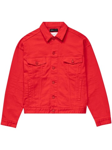 Purple Brand - Molten Lava Palms denim jacket - men - Viscose/Cotton - XL - Red