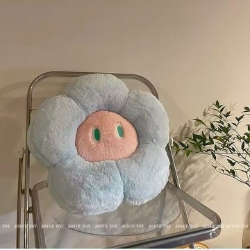 臺灣現/🎀抱枕 坐墊 靠枕ins多巴胺花朵抱枕彩色毛絨可愛超軟靠枕車載飄窗坐墊椅墊毛茸茸