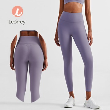 Leorrey-Fitness 瑜伽緊身褲高腰運動褲鍛煉健身服運動服帶後袋