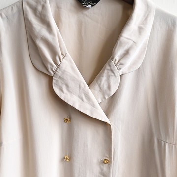 【蛋植物古著】春神微風日本製純色古著襯衫